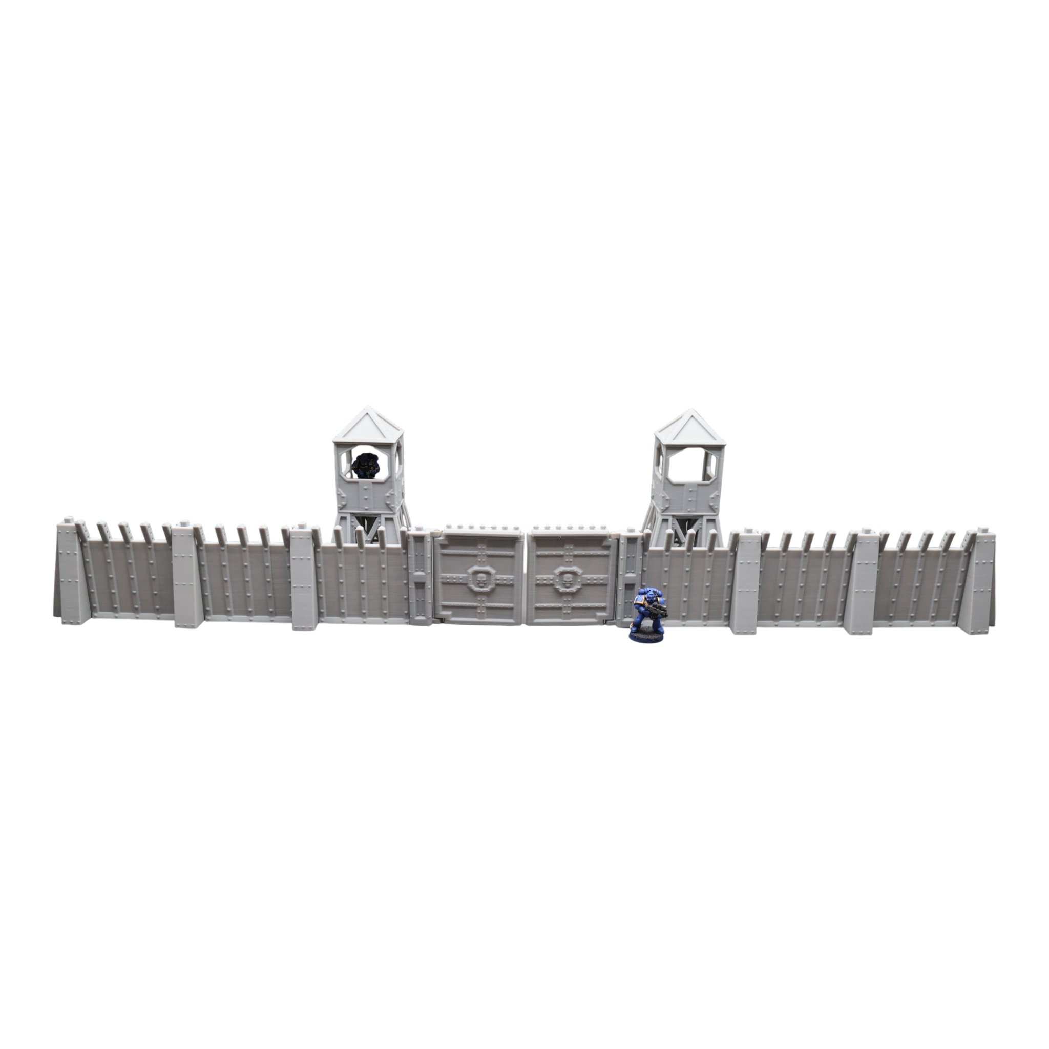Command Station Watch Tower + Walls - 28mm Wargaming Scatter Terrain Scenery