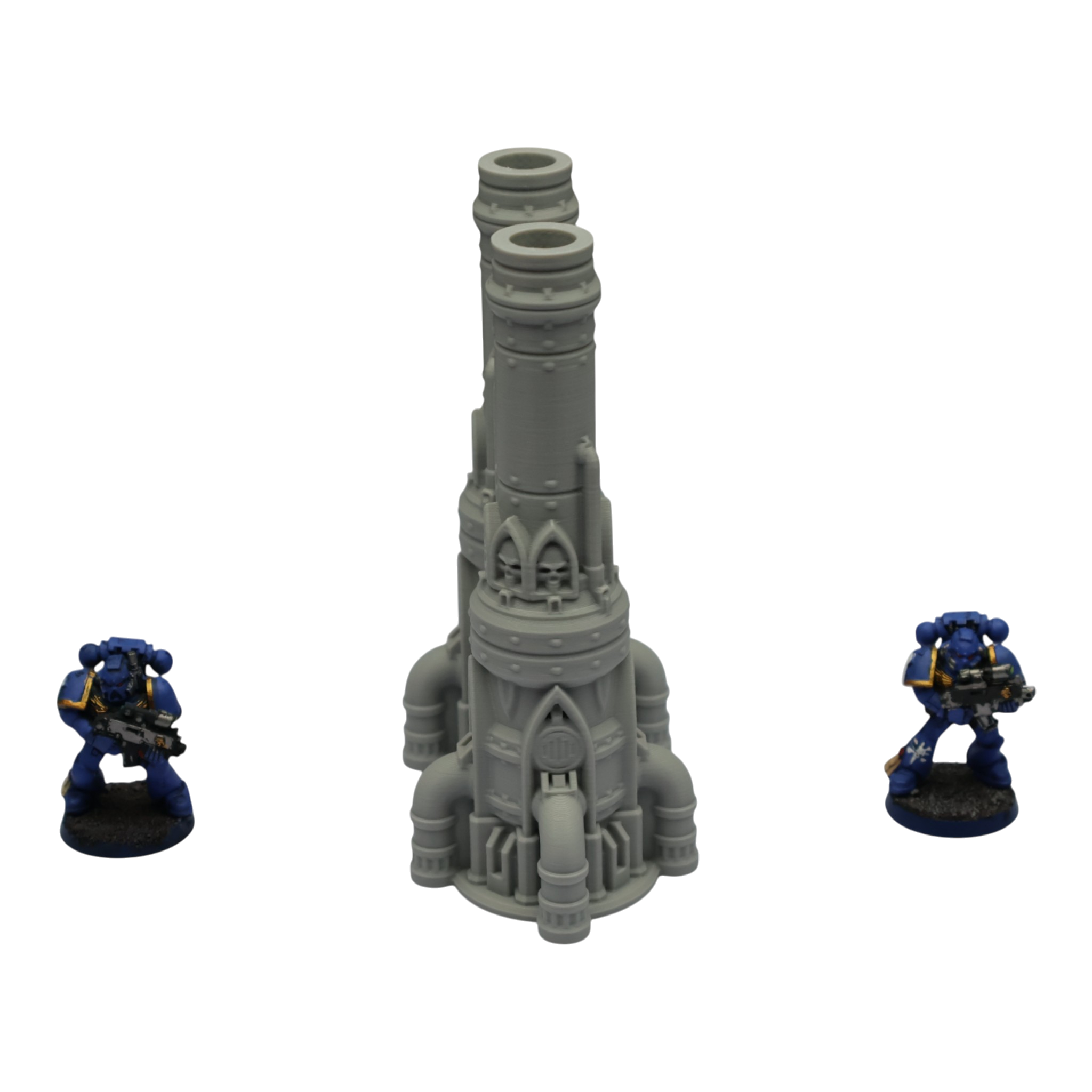 Dual Smokestack - 28mm Wargaming Scatter Terrain Scenery Tabletop Grimdark