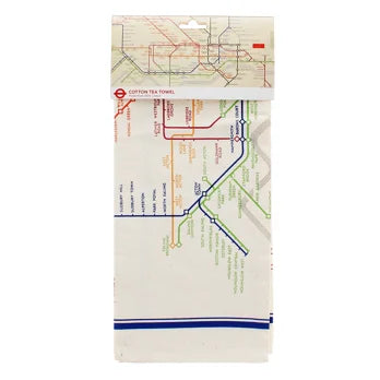 Rex Cotton tea towel - TfL Heritage Tube Map