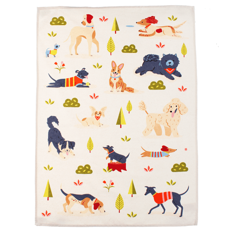 Rex Cotton tea towel - Dog Park
