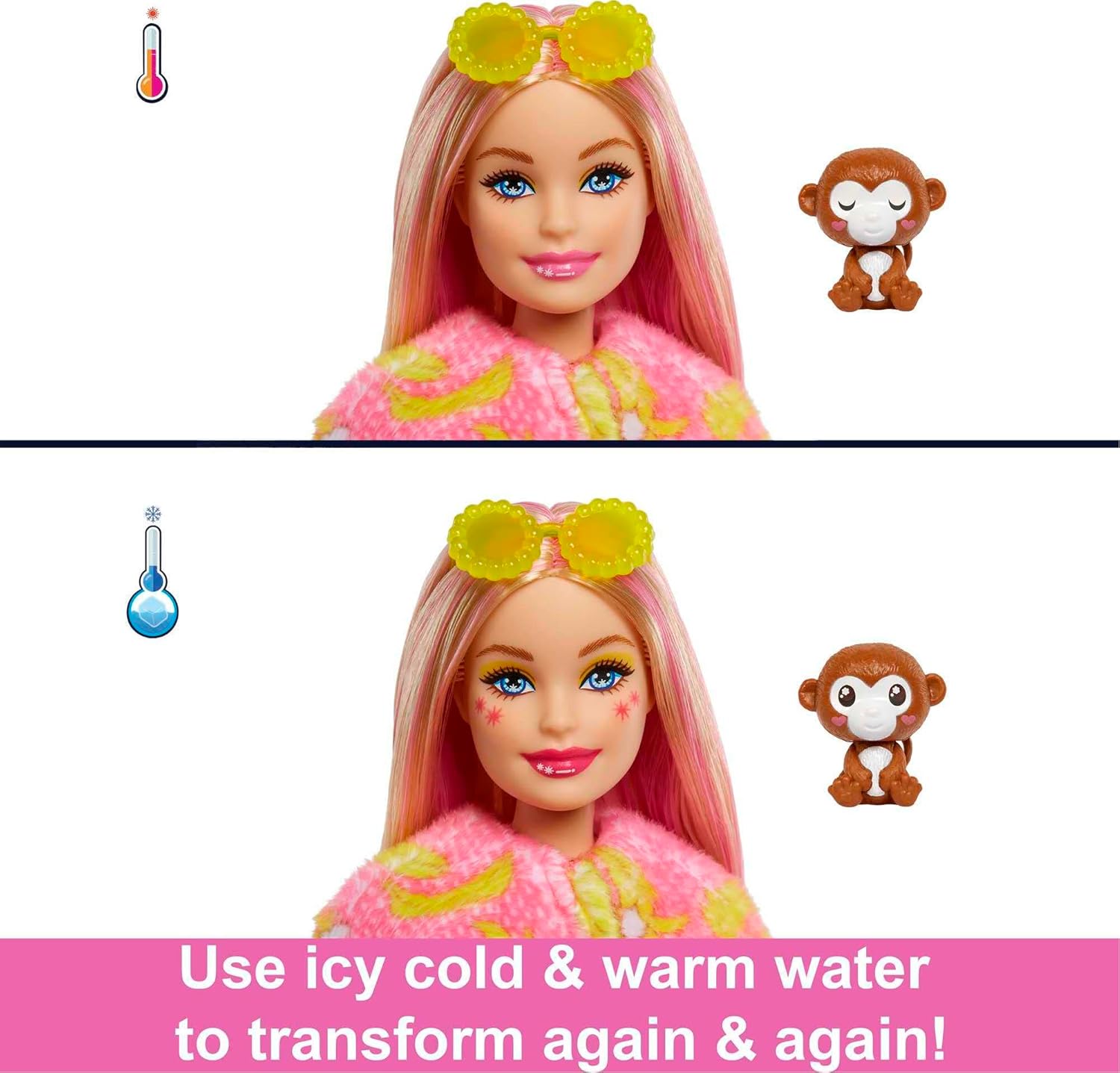 Barbie Cutie Reveal Doll with Monkey Plush Costume