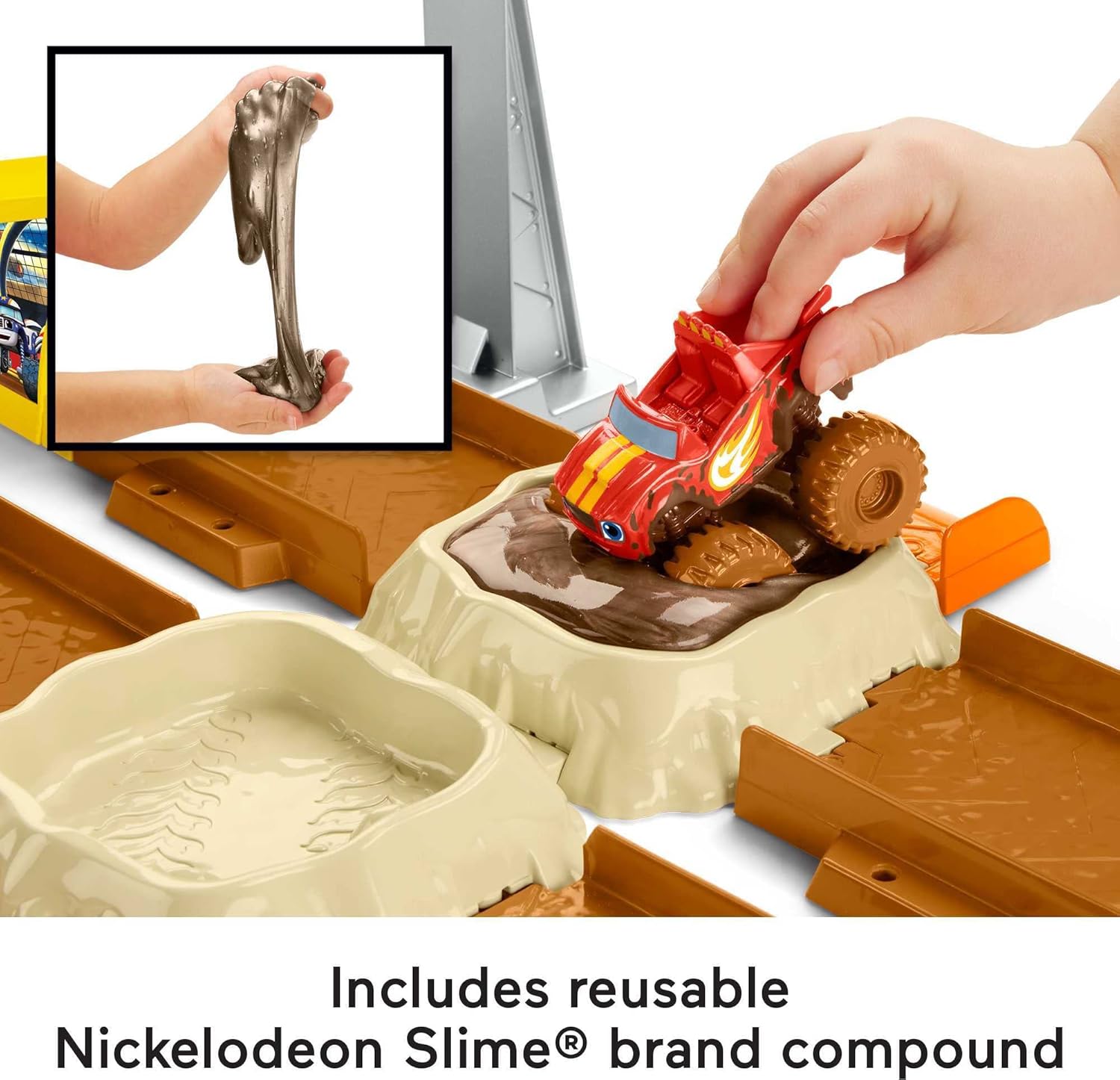 Blaze and the Monster Machines Mud Pit Race Track, vehicle playset