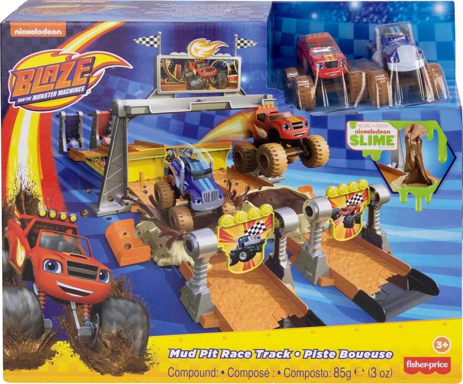 Blaze and the Monster Machines Mud Pit Race Track, vehicle playset