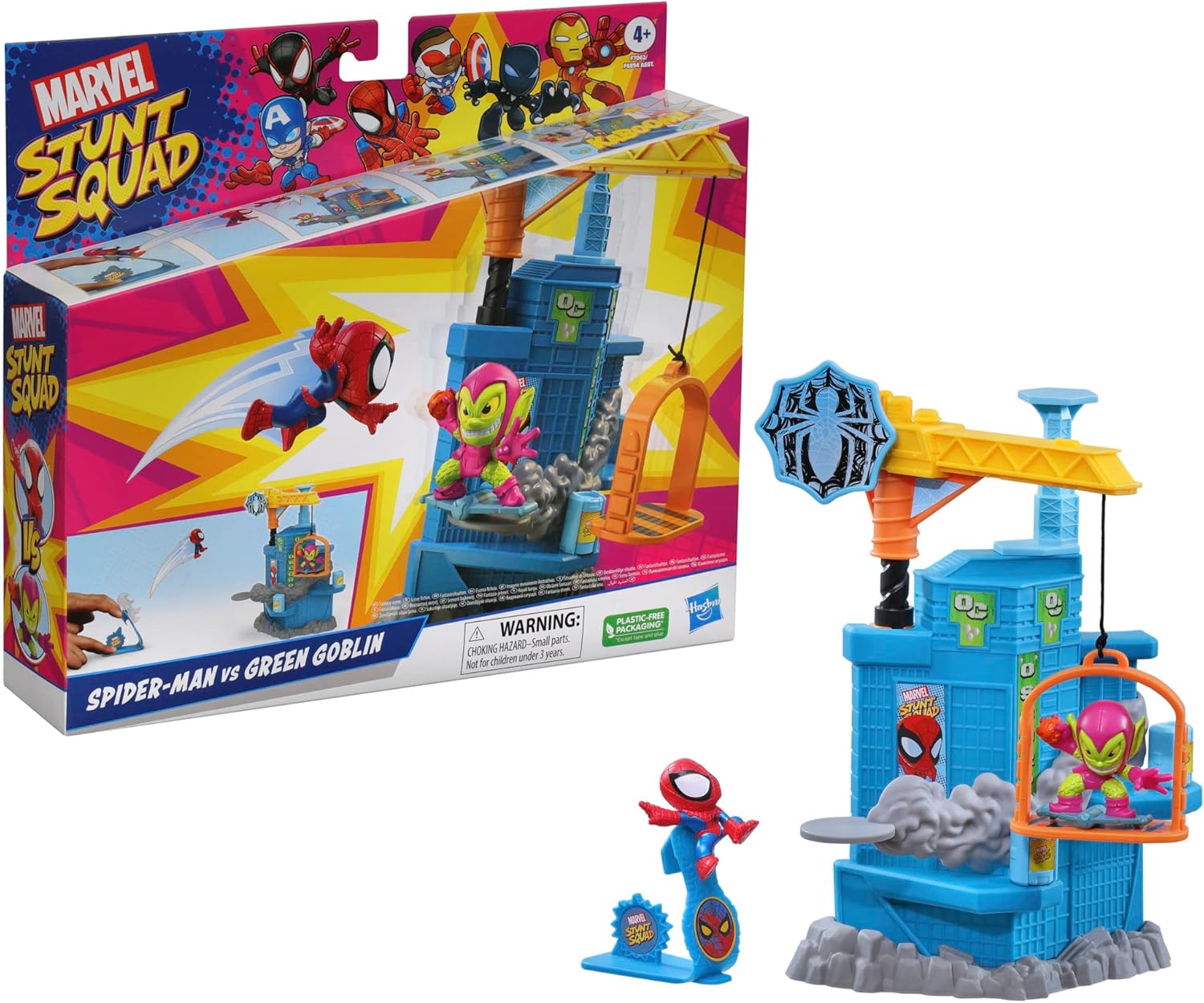 Marvel Stunt Squad Mini Playset Spiderman v Green Goblin