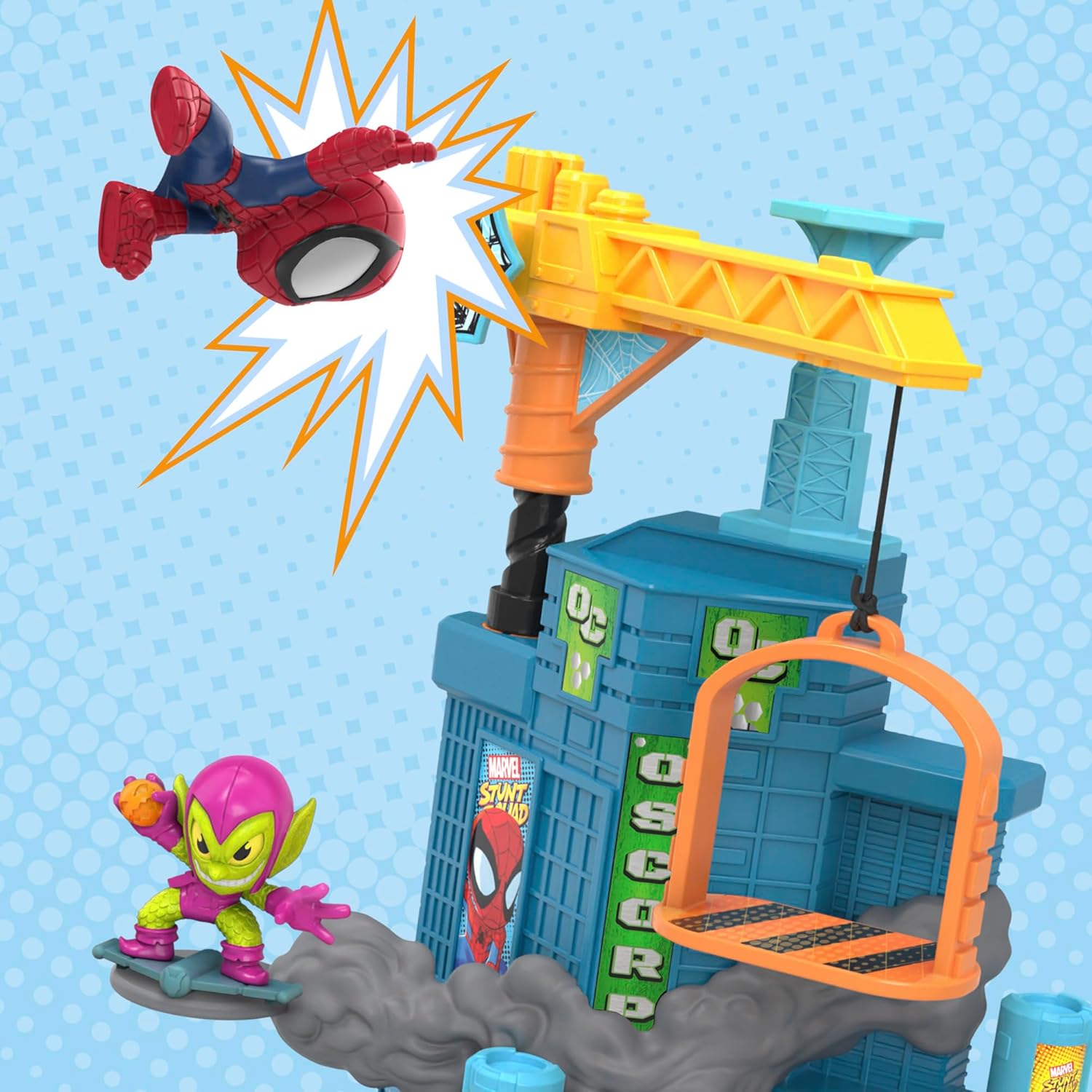 Marvel Stunt Squad Mini Playset Spiderman v Green Goblin
