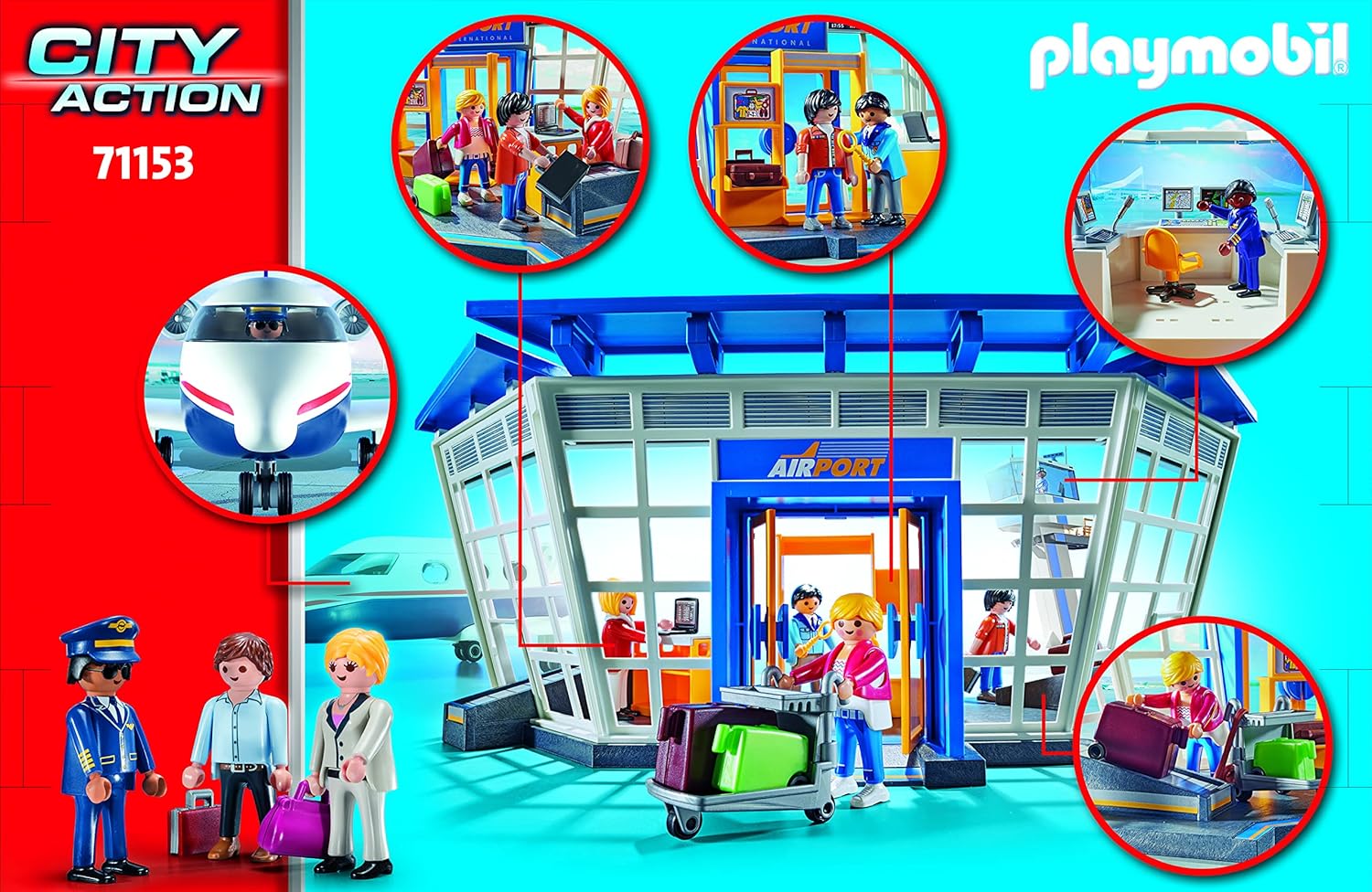 Playmobil City Action 71153 Airport with Airplane and Control Tower