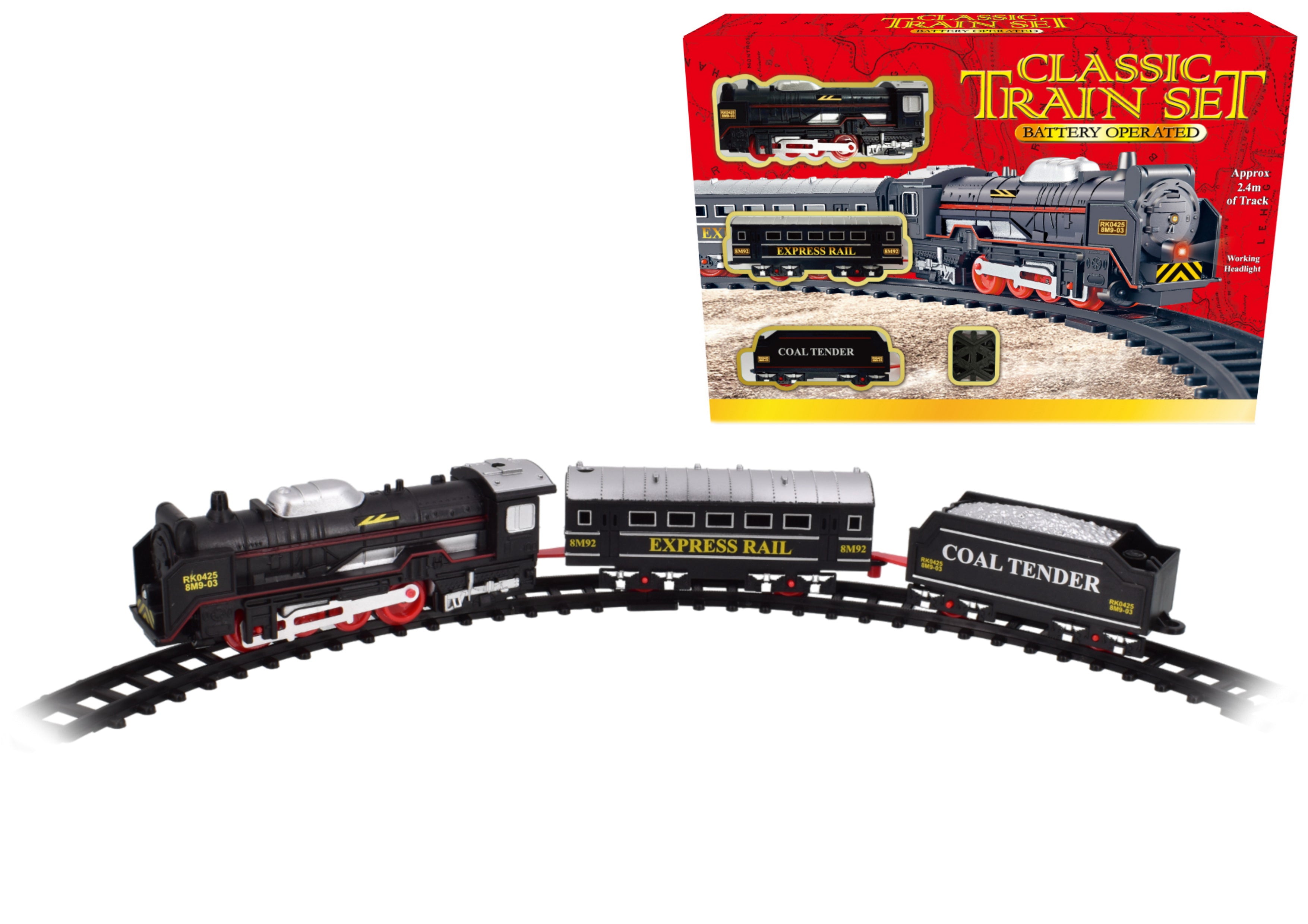 Classic Train Set In Colour Box