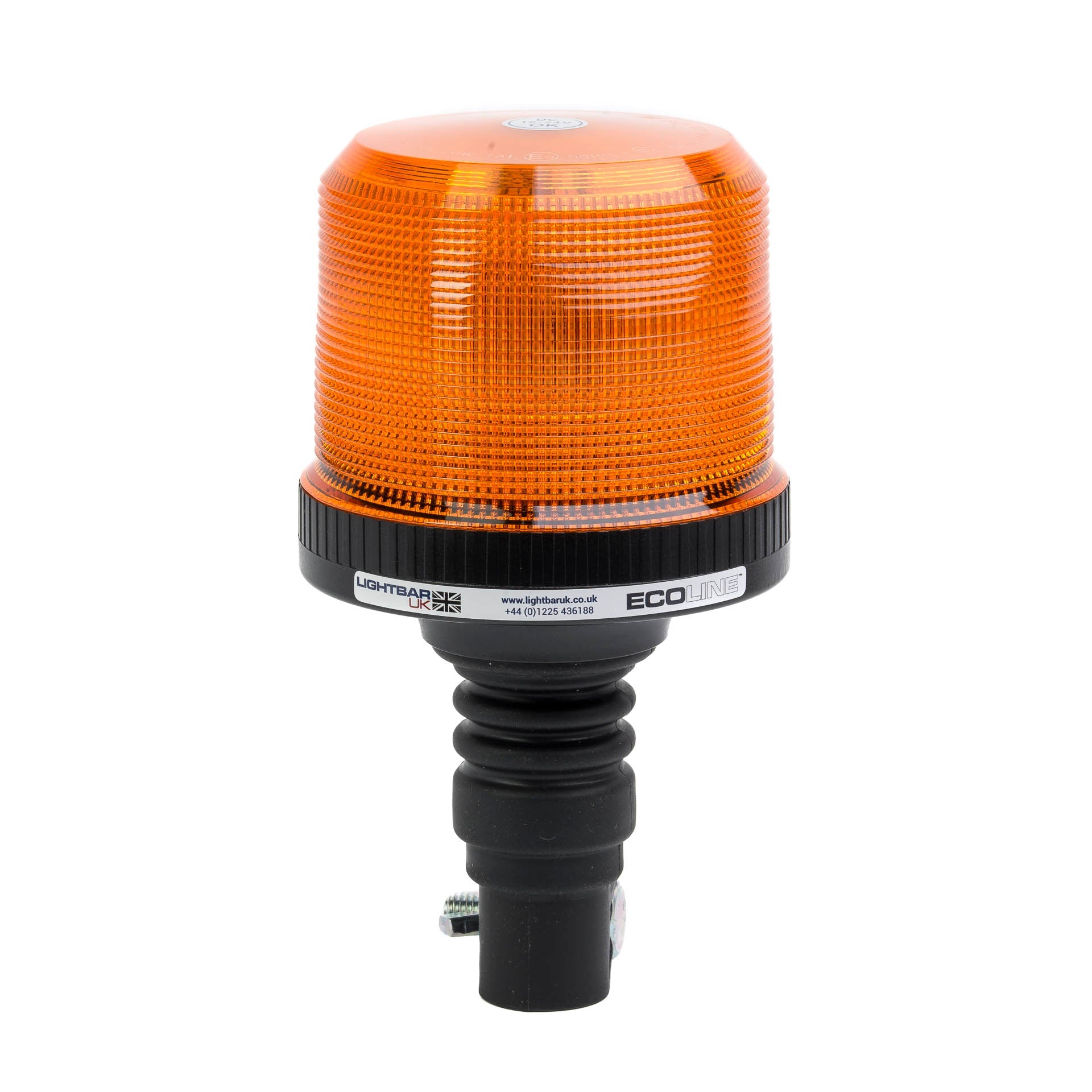 Ecoline Heavy Duty Amber Flexible DIN Pole Mount LED Beacon