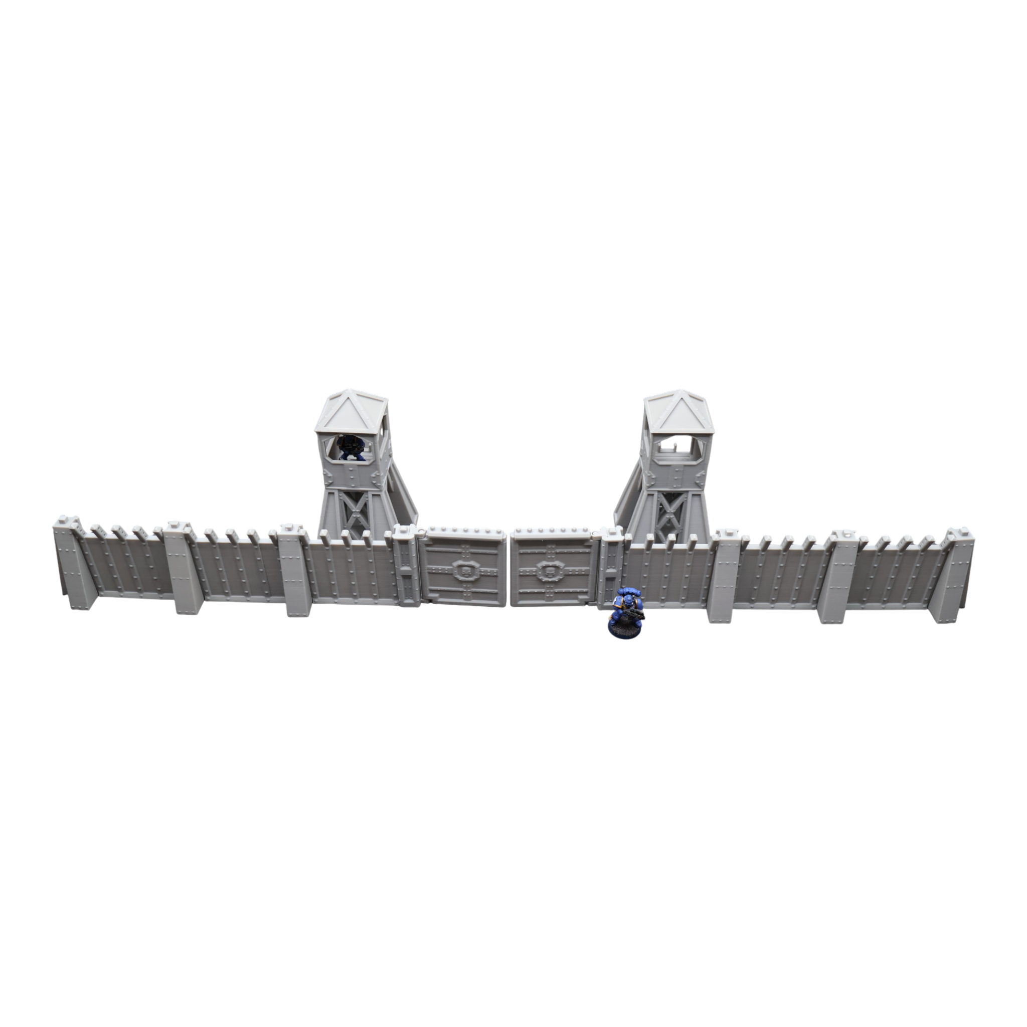 Command Station Watch Tower + Walls - 28mm Wargaming Scatter Terrain Scenery