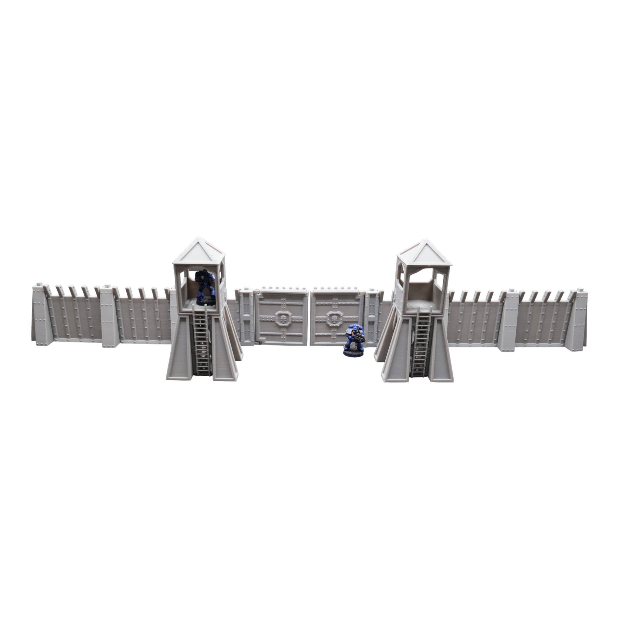 Command Station Watch Tower + Walls - 28mm Wargaming Scatter Terrain Scenery