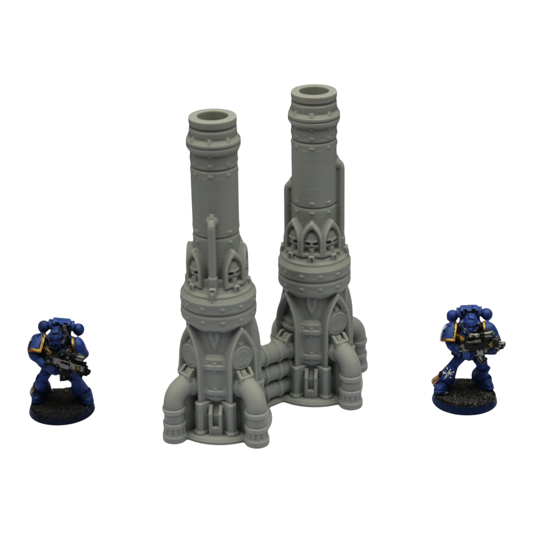 Dual Smokestack - 28mm Wargaming Scatter Terrain Scenery Tabletop Grimdark