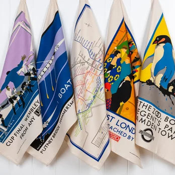 Rex Cotton tea towel - TfL Vintage Poster "For the Zoo..."