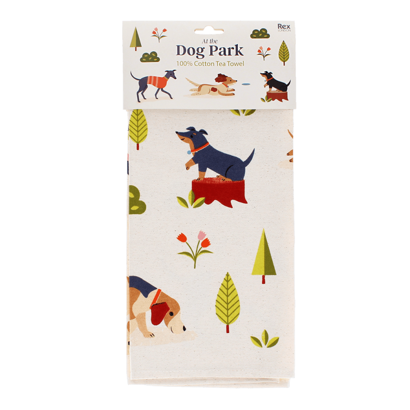 Rex Cotton tea towel - Dog Park