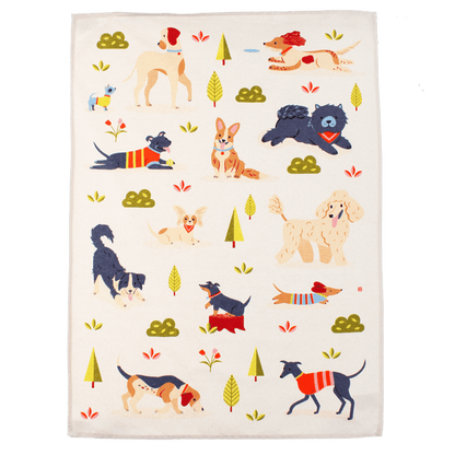 Rex Cotton tea towel - Dog Park