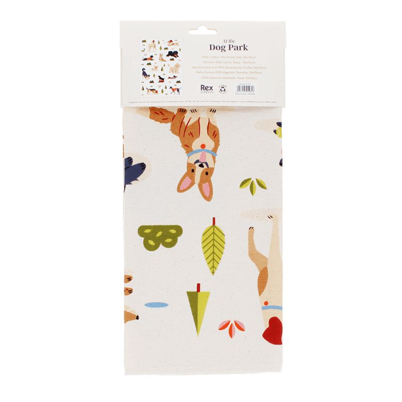 Rex Cotton tea towel - Dog Park