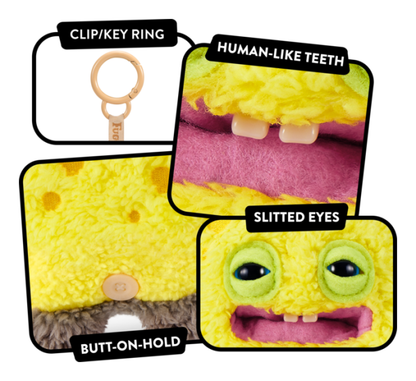 Fuggler x SpongeBob SquarePants 5" Plush Keyrings by ZURU - Series 1 NEW