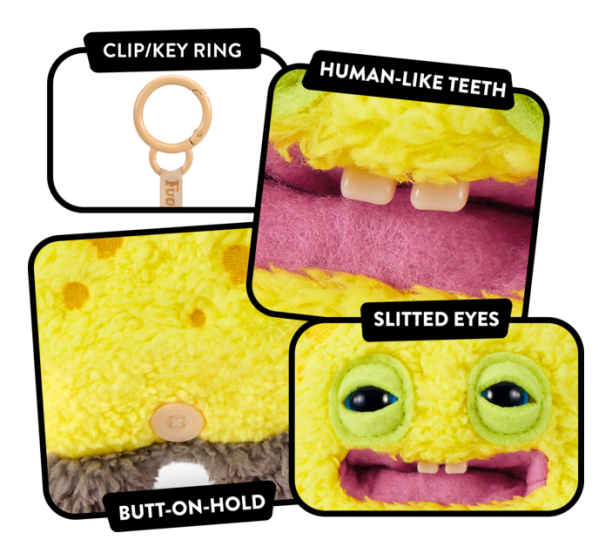 Fuggler x SpongeBob SquarePants 5" Plush Keyrings by ZURU - Series 1 NEW