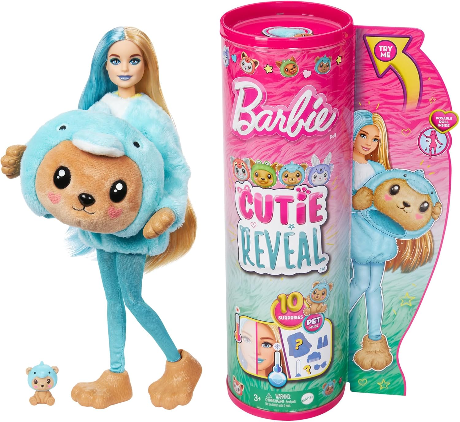 Barbie Cutie Reveal Teddy Bear as Dolphin
