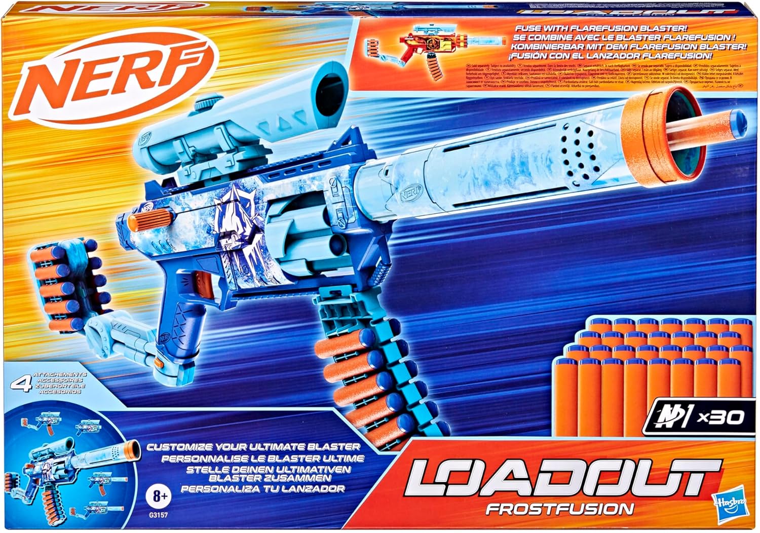 Nerf Loadout FrostFusion Blaster and 30 N1 Darts
