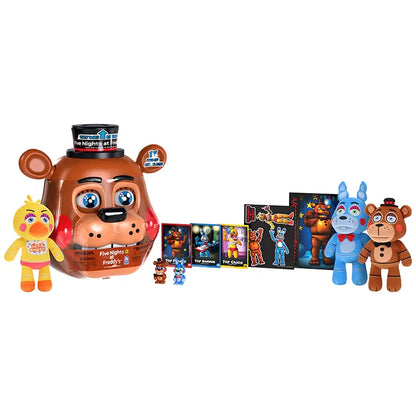 Five Nights at Freddy's Series 3 Toy Freddy Collector Bundle with Plush, Microfigures & Light-Up Case