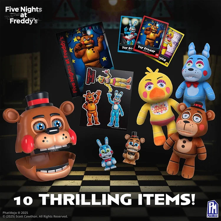 Five Nights at Freddy's Series 3 Toy Freddy Collector Bundle with Plush, Microfigures & Light-Up Case