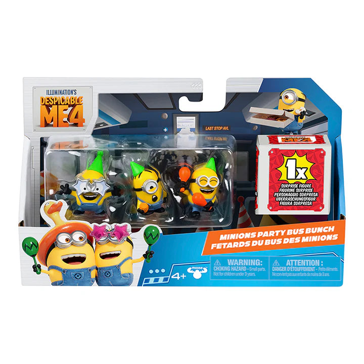 Despicable Me 4 2 Inch Collectible 4 Pack - Party Bus