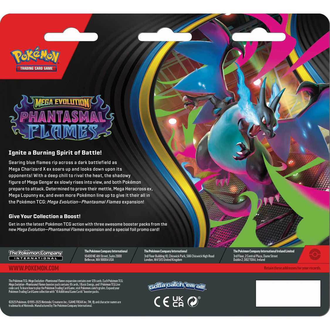 Pokemon TCG: Mega Evolution Phantasmal Flames - 3 Pack