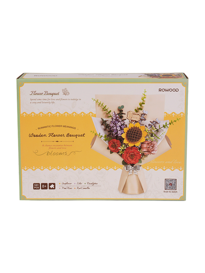 Wooden Flower Bouquet 3D Puzzle