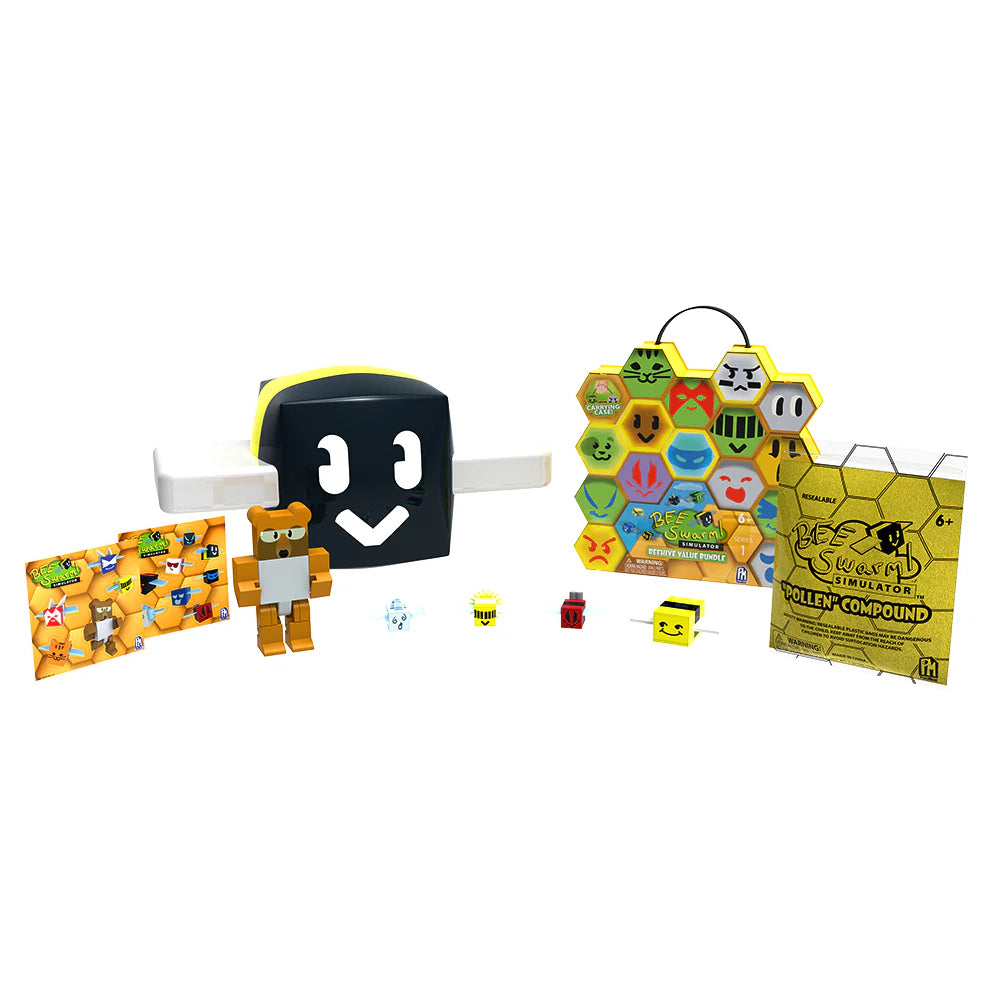 BEE SWARM - Bee Hive Value Bundle (5 Figures & 5 Collectibles, Series 1)