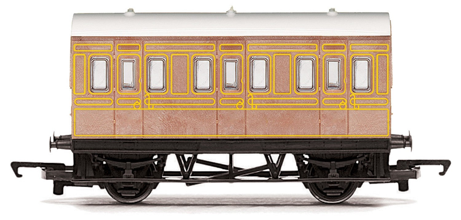 Hornby R4674 LNER Teak 4 Wheel Passenger Coach - Unboxed